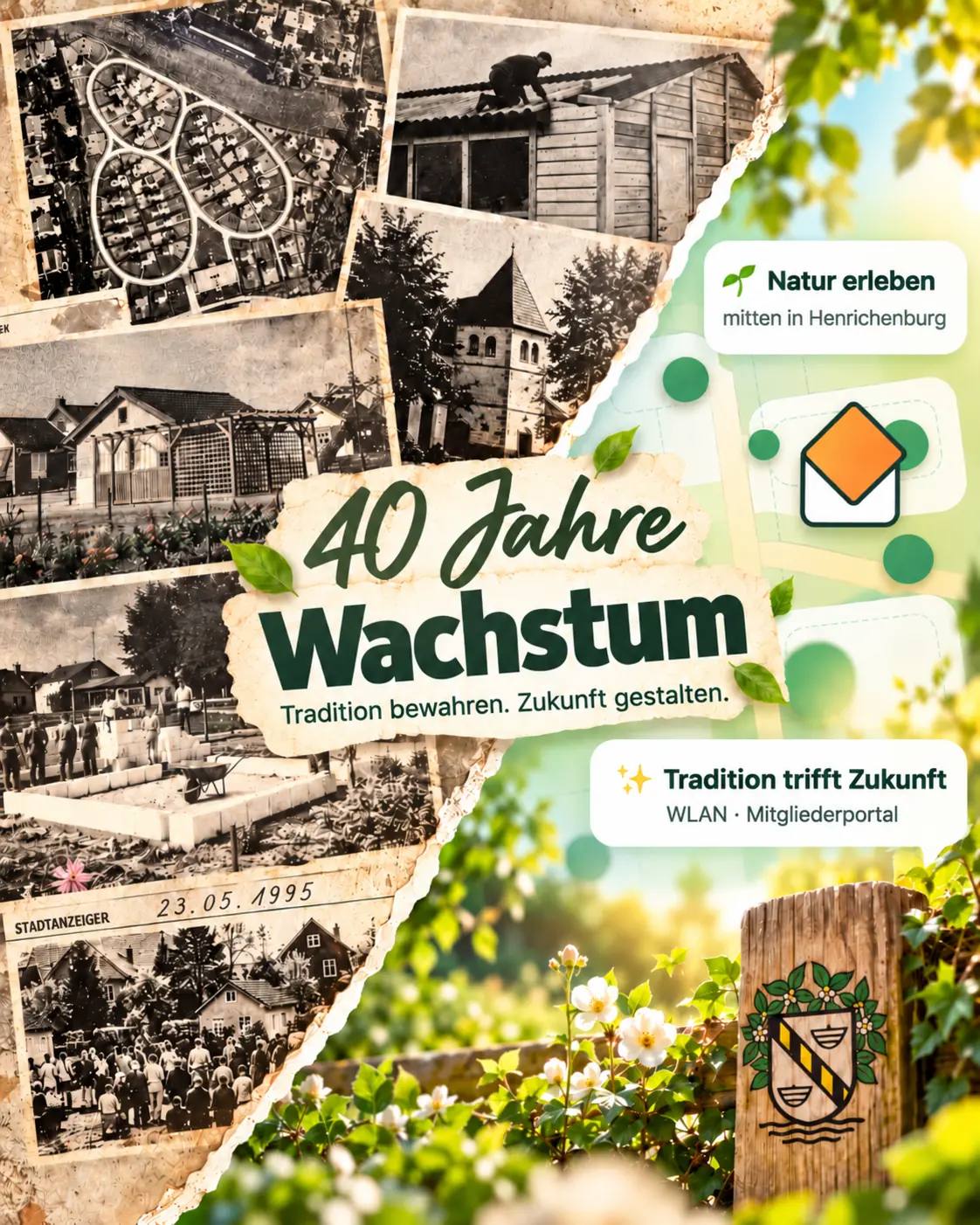 40 Jahre KGV Henrichenburg: historische Aufnahmen treffen auf Natur, WLAN und Mitgliederportal